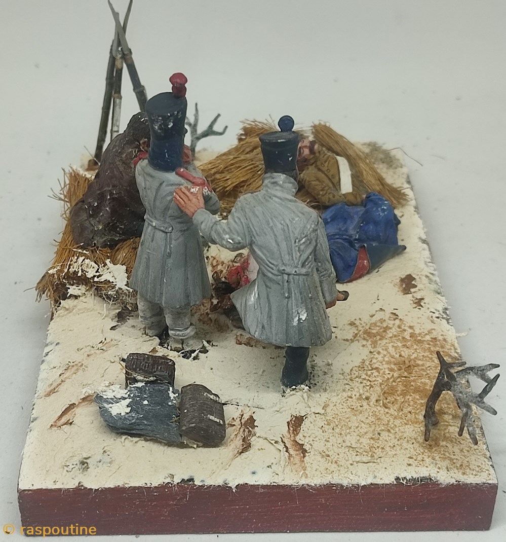 Retraite de Russie 2 figurines historique epoque napoleonienne retraite de russie