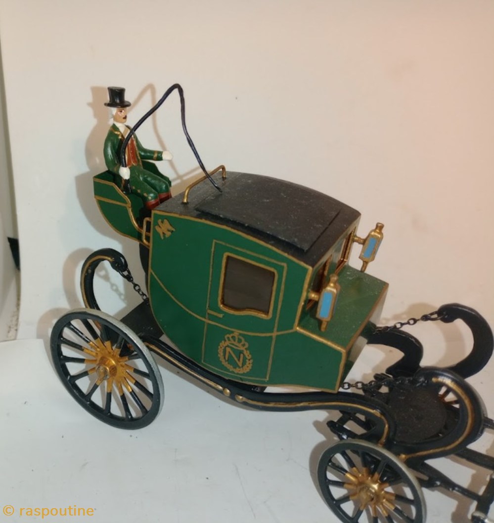 Coraline de l'empereur attelé de 4 chevaux et 2 conducteurs 4 figurines historique epoque napoleonienne coraline de empereur attele de 4 chevaux et 2 conducteurs
