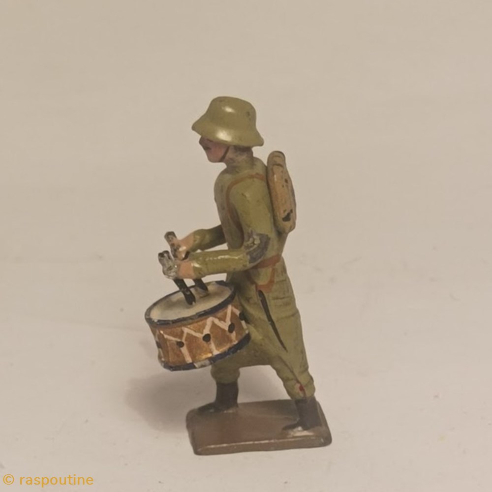 figurines historique premiere guerre mondiale tambour de infanterie prussienne avec casque acier stahlhelm