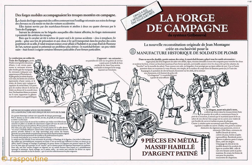 La forge de campagne Austerlitz 1805 5 figurines historique epoque napoleonienne la forge de campagne austerlitz 1805