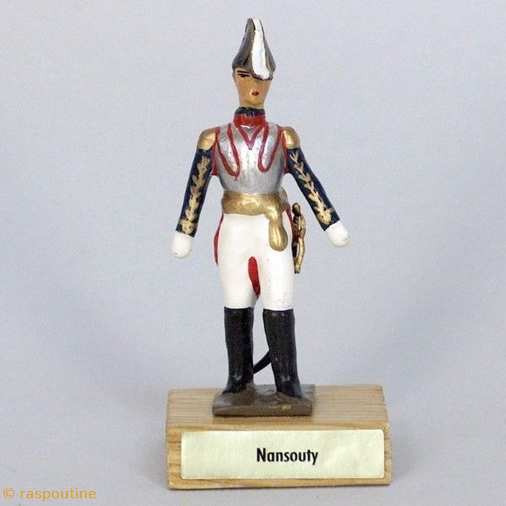 figurines historique epoque napoleonienne general nansouty sur socle bois