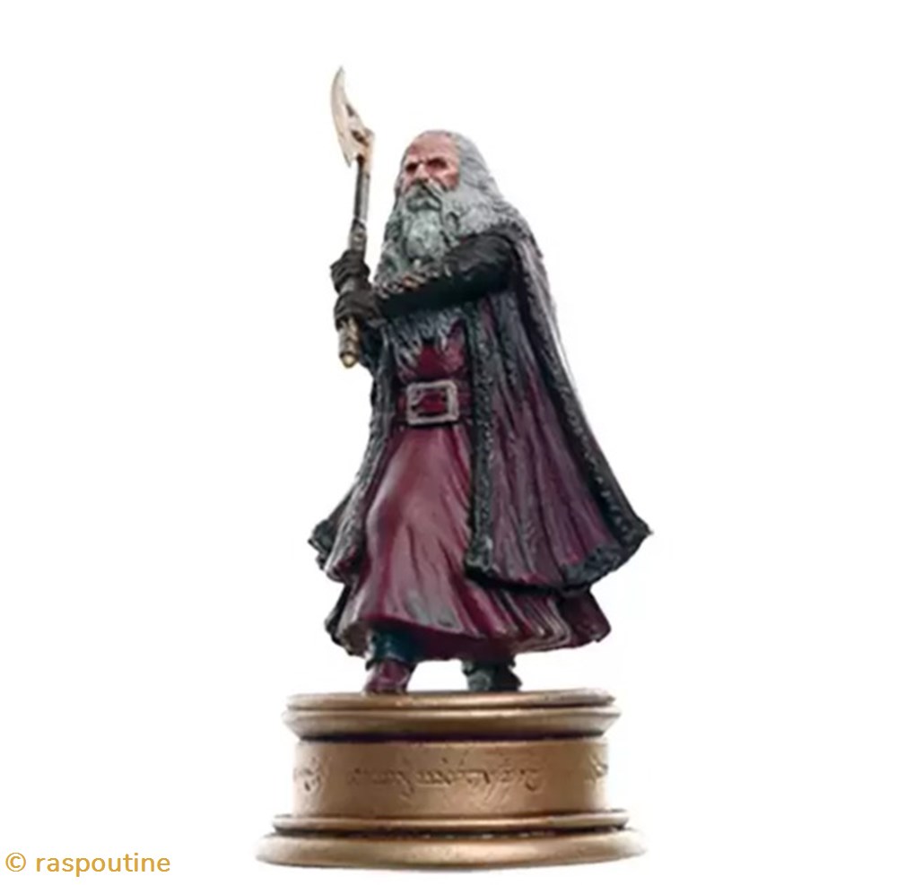 figurines jeux de plateaux des anneaux seigneur nain pion blanc