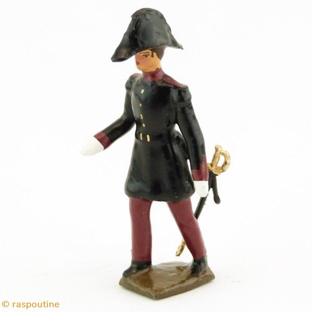 figurines historique etudiant en medecine en tenue de sortie 1856 carabin sur socle en bois