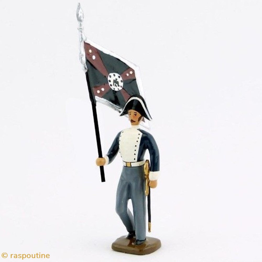 Drapeau du 18e régiment de ligne prussien (1806) figurines historique epoque napoleonienne drapeau du 18e regiment de ligne prussien 1806