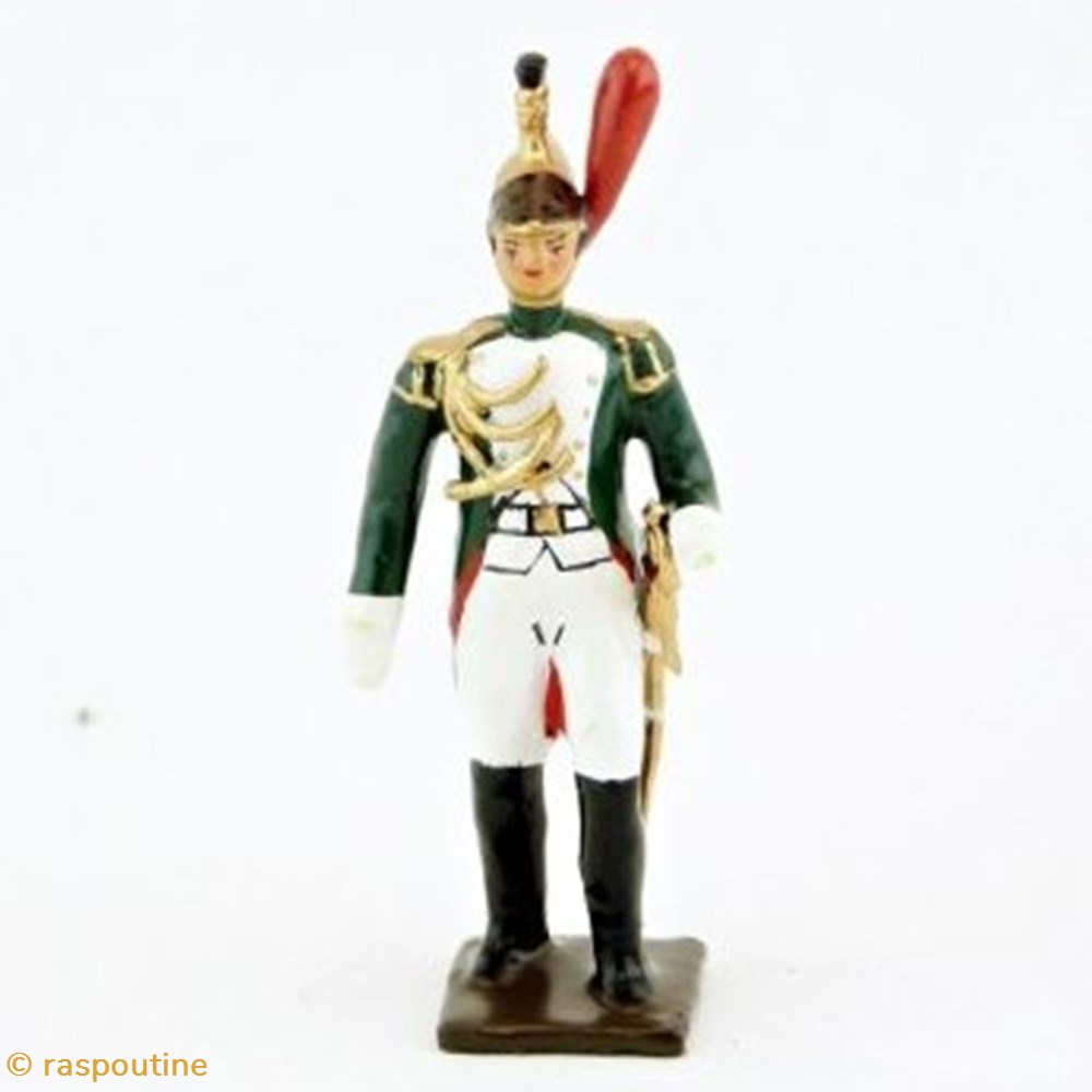Officier des Dragons (diorama « la veillée d'Austerlitz ») figurines historique epoque napoleonienne officier des dragons diorama la veillee austerlitz