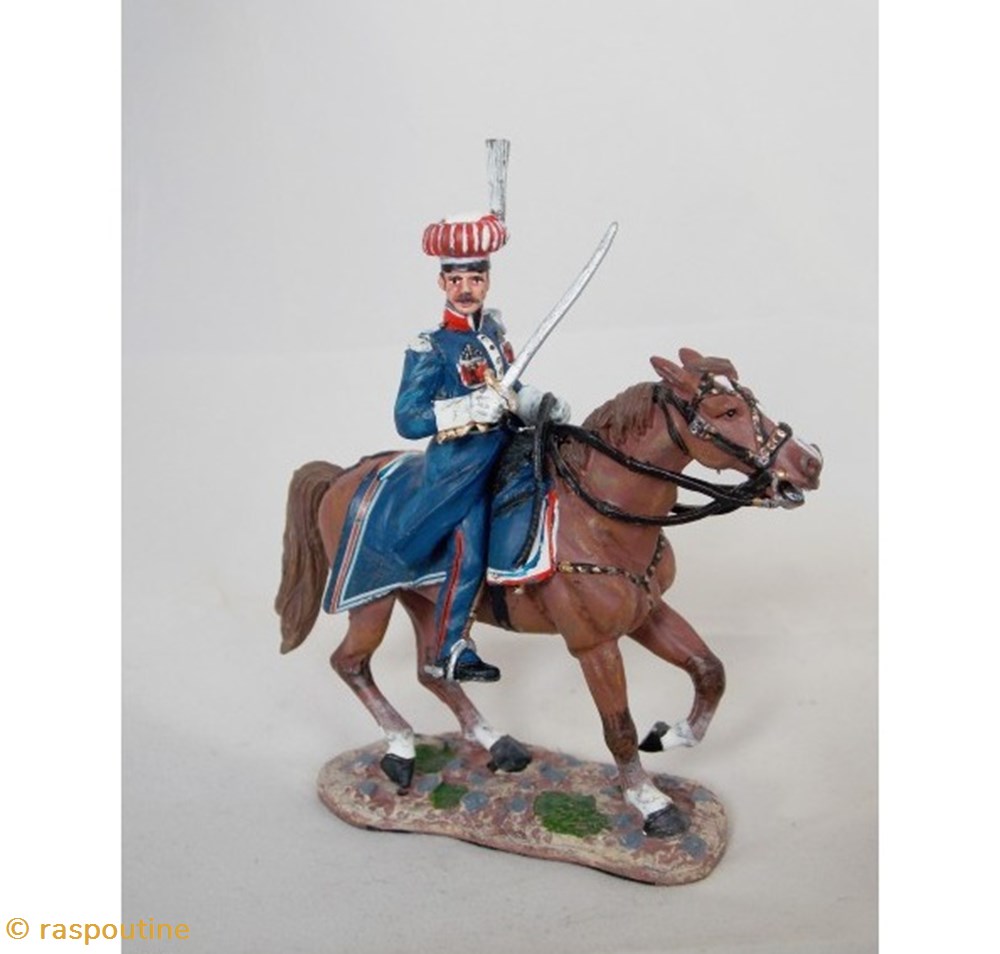 figurines historiques epoque napoleonienne officier cosaque du regiment krakus armee imperiale france 1812