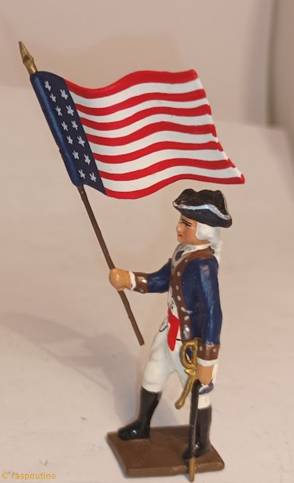 Drapeau de l'état de new York & new jersey 2 figurines historique guerre civile americaine drapeau de etat de new york new jersey