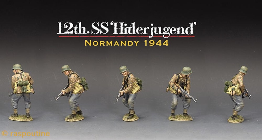 The Crouching Scout - Waffen 12th SS Hitlerjugend 2 figurines historique seconde guerre mondiale the crouching scout waffen 12th ss hitlerjugend