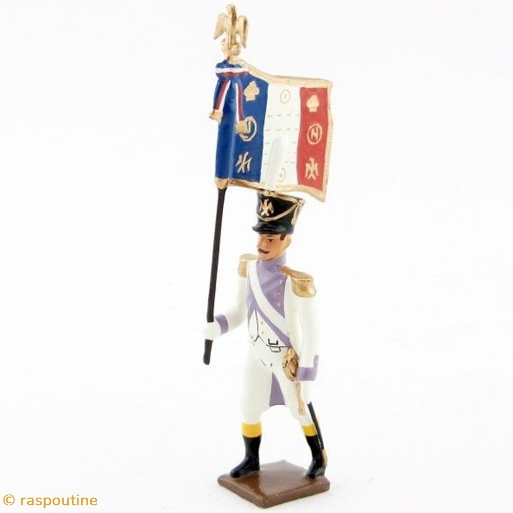 Drapeau des voltigeurs du 33ème de ligne (1806) figurines historique epoque napoleonienne drapeau des voltigeurs du 33eme de ligne 1806