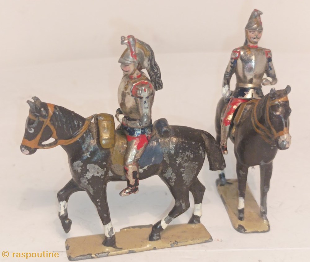 Officiers de cuirassiers 2 figurines historique officiers de cuirassiers