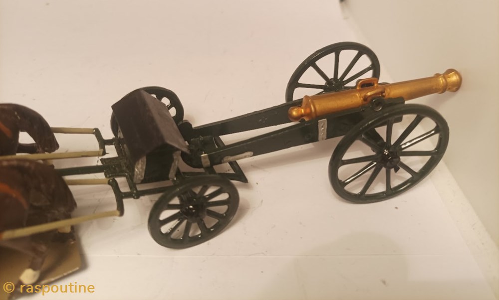 Canon Gribeauval 4 chevaux 2 personnages 4 figurines historique epoque napoleonienne canon gribeauval 4 chevaux 2 personnages