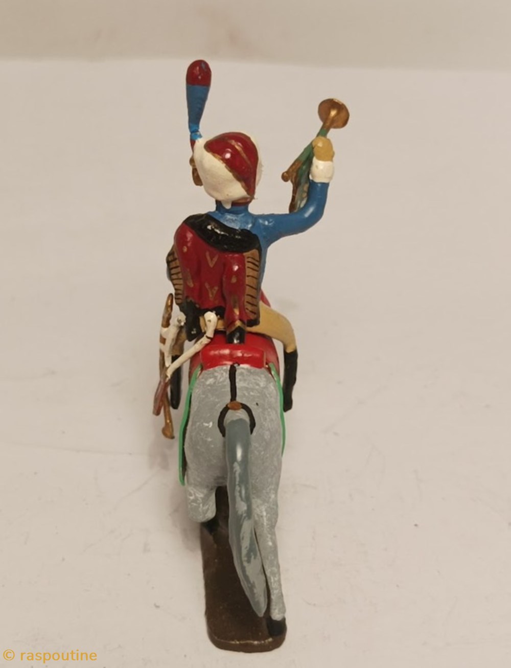 Trompette des Chasseurs à cheval 3 figurines historique epoque napoleonienne trompette des chasseurs a cheval