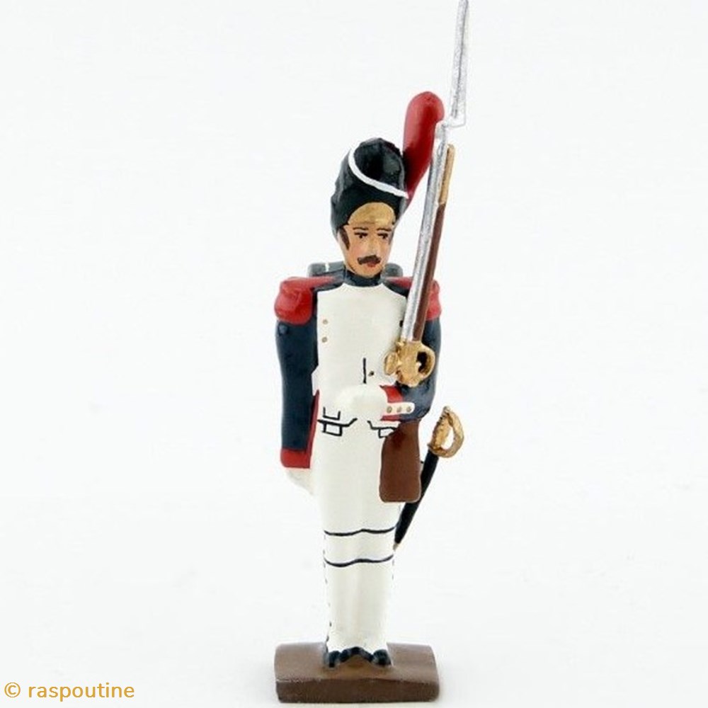 Fantassin des grenadiers de la garde au fixe figurines historique epoque napoleonienne fantassin des grenadiers de la garde au fixe