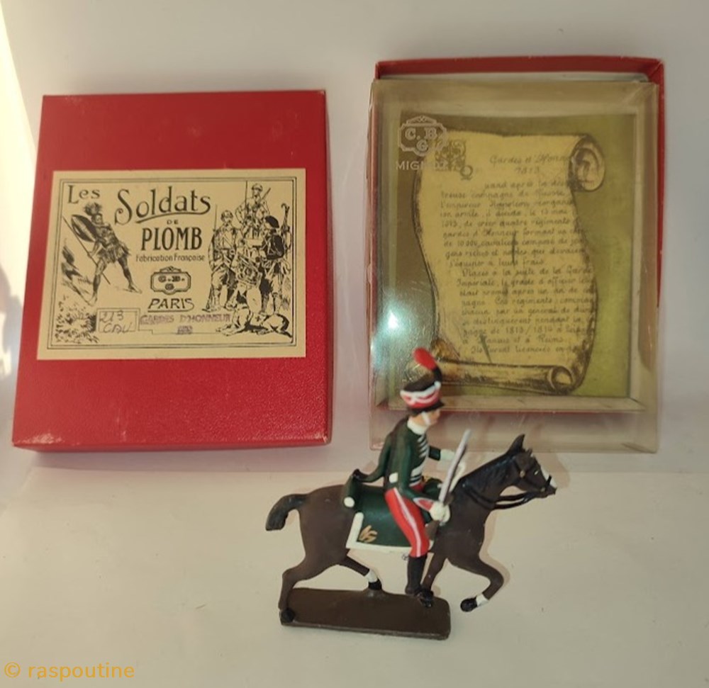 Cavalier de la garde d'honneur à cheval (1813) 2 figurines historique epoque napoleonienne cavalier de la garde honneur a cheval 1813