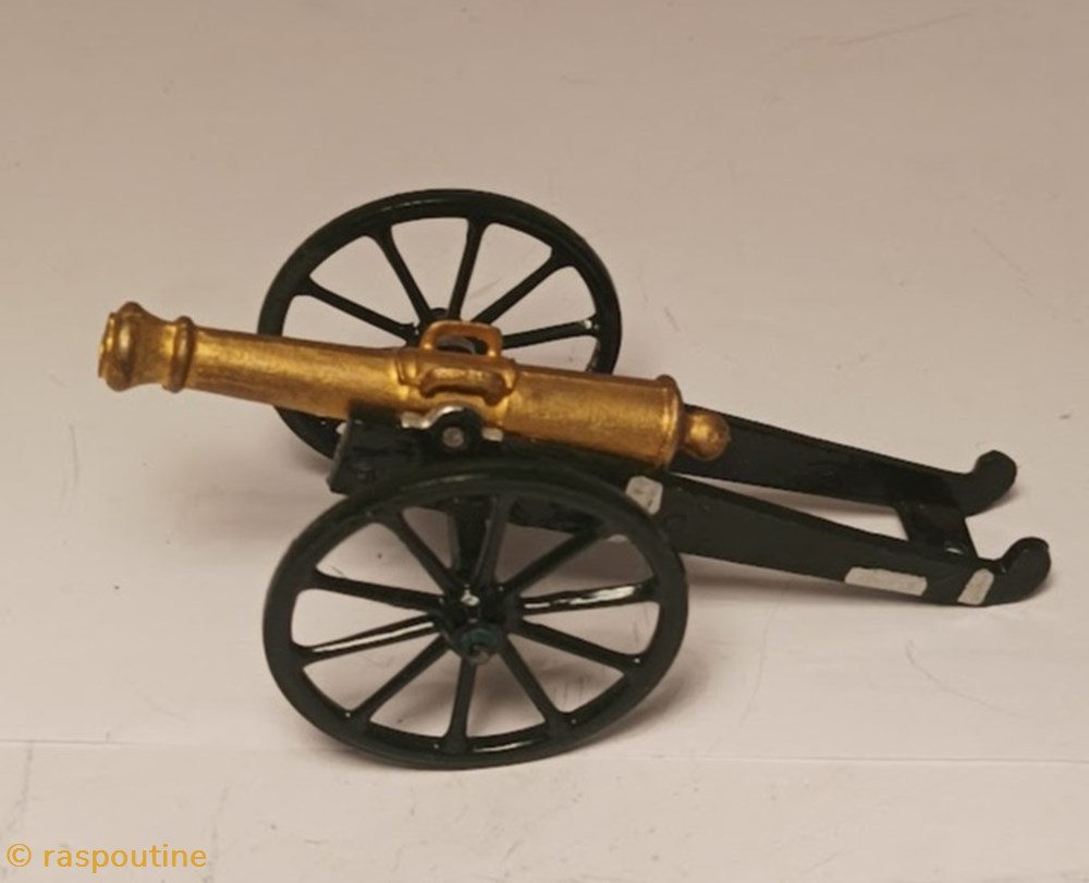 Canon Gribeauval 2 figurines historique epoque napoleonienne canon gribeauval