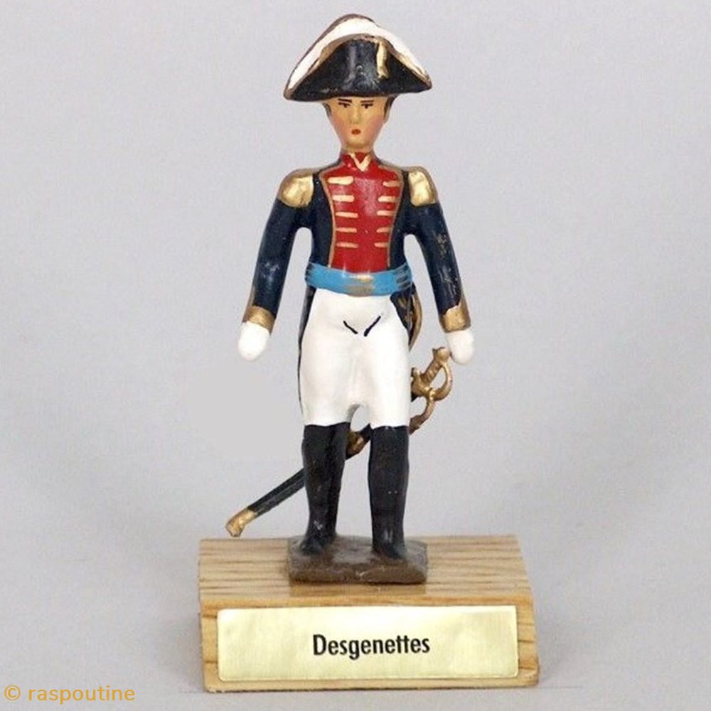 Général Desgenettes sur socle bois figurines historique epoque napoleonienne general desgenettes sur socle bois