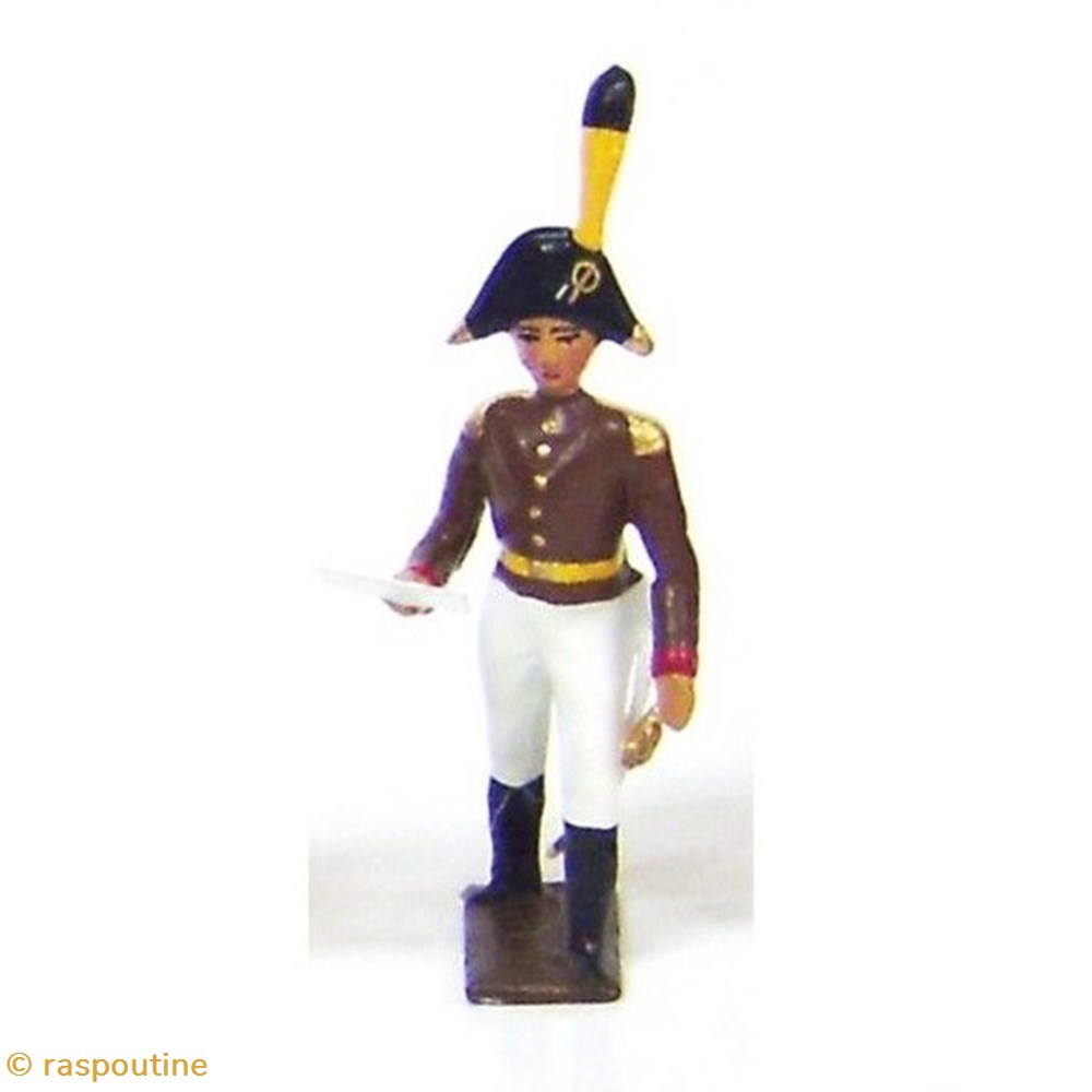 Officier des artilleurs autrichiens avec carte figurines historique epoque napoleonienne officier des artilleurs autrichiens avec carte