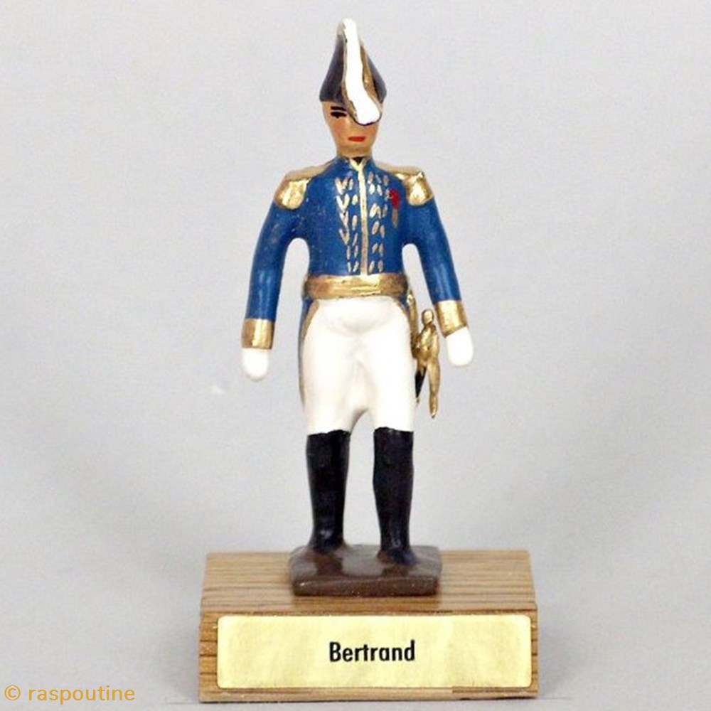 Général Bertrand sur socle en bois figurines historique epoque napoleonienne general bertrand sur socle en bois