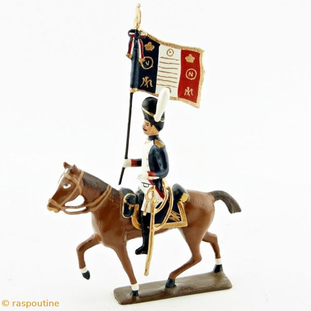 Etendard des grenadiers de la garde à cheval (1809) figurines historique epoque napoleonienne etendard des grenadiers de la garde a cheval 1809