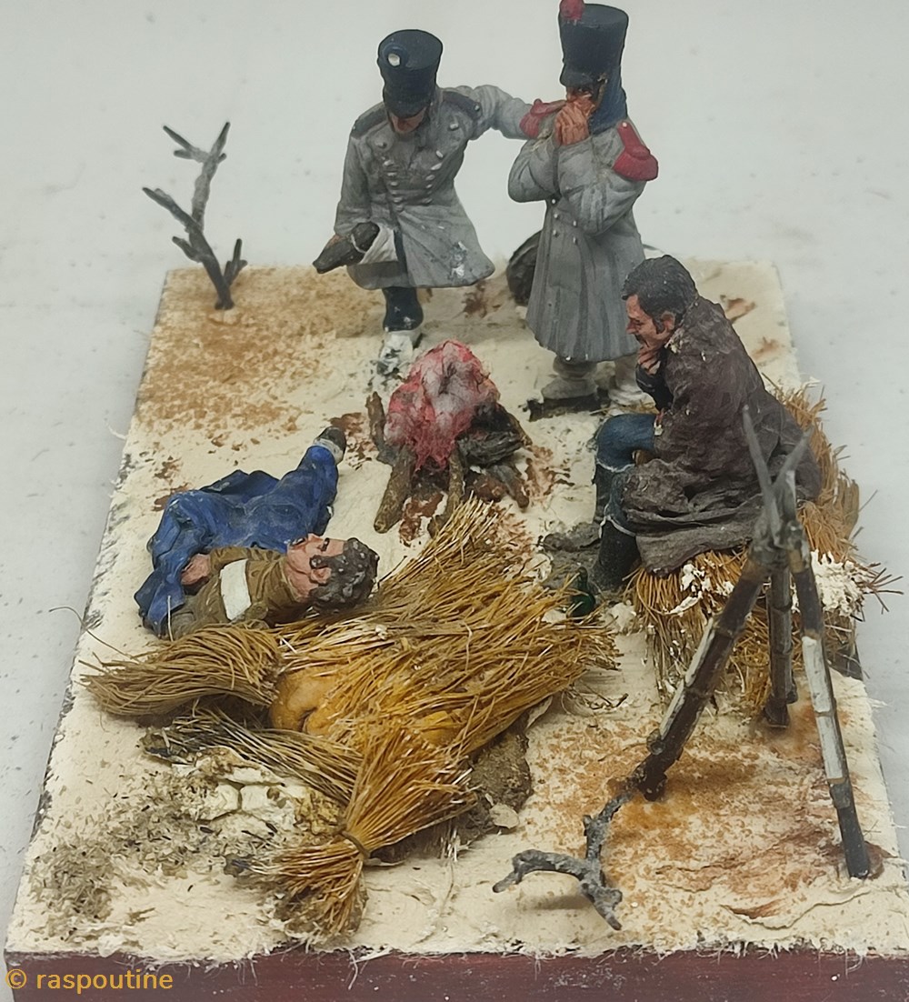 Retraite de Russie 4 figurines historique epoque napoleonienne retraite de russie