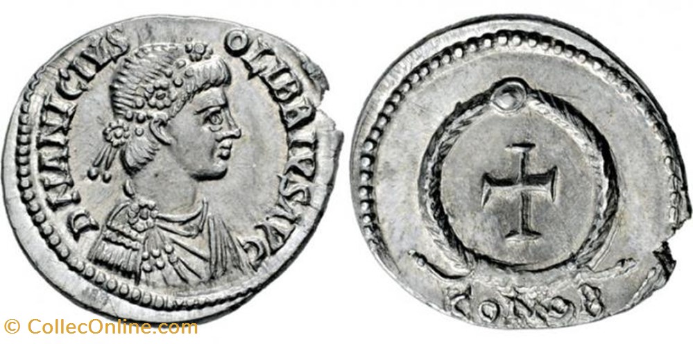Silique Olybrius Faux moderne coin ancient c to roman republicain imperial silique olybrius faux moderne