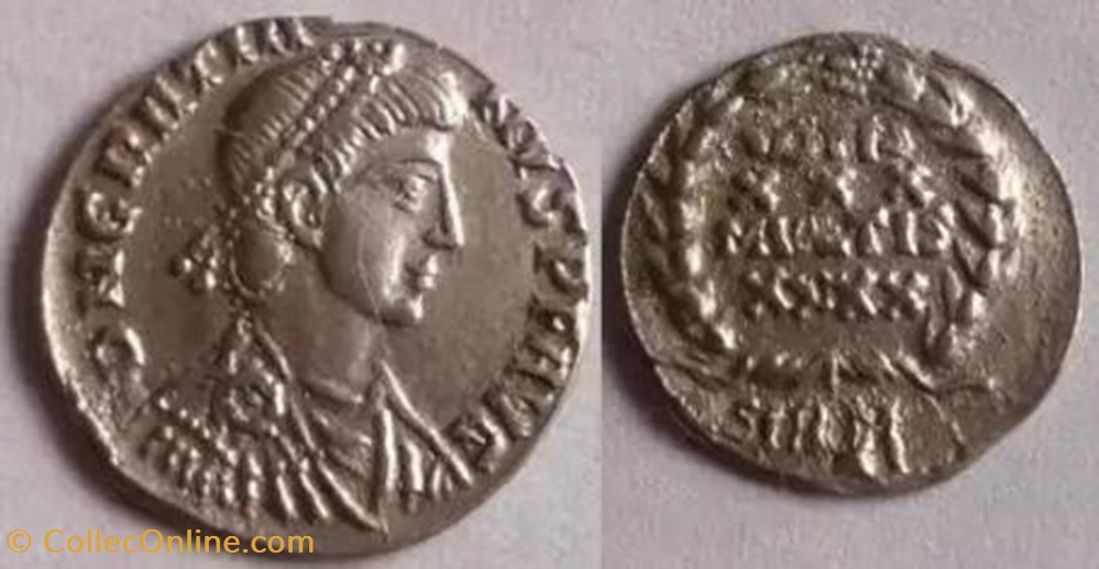 Silique Gratien, faux moderne coin ancient b c to roman republicain imperial silique gratien faux moderne