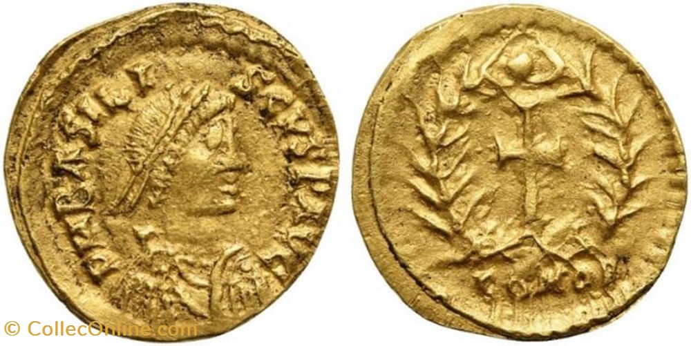 Tremissis Basiliscus Faux moderne coin ancient to roman republicain imperial tremissis basiliscus faux moderne
