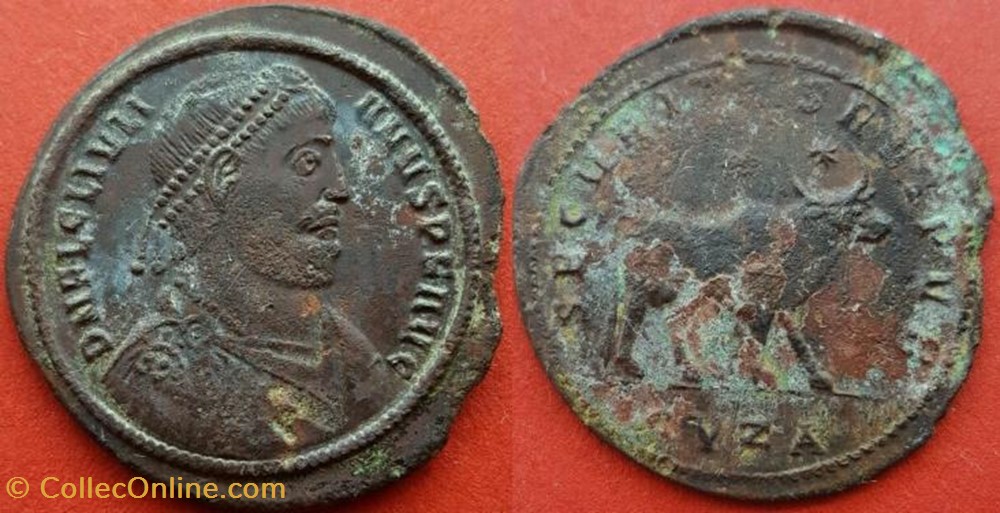 coin ancient c to roman republicain imperial double maiorina julien ii faux moderne