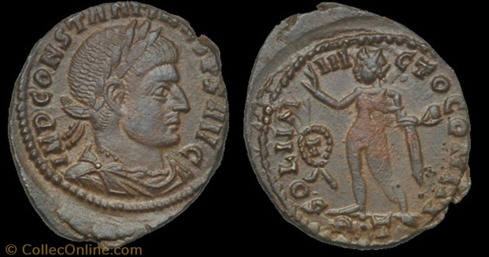 Follis réduit Constantin Ier monnaie antique av jc ap romaine follis reduit constantin ier