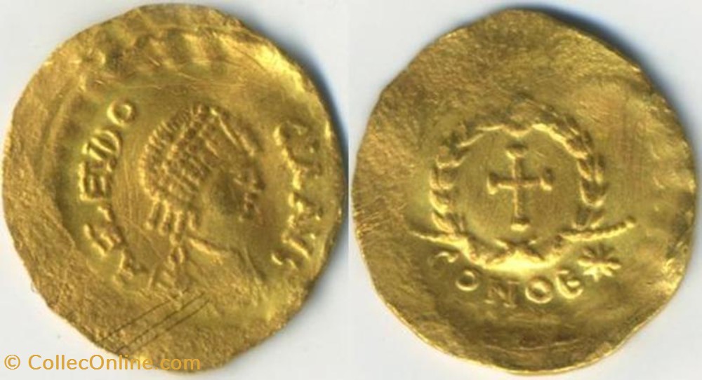 Tremissis Eudocie, faux moderne coin ancient b to roman republicain imperial tremissis eudocie faux moderne