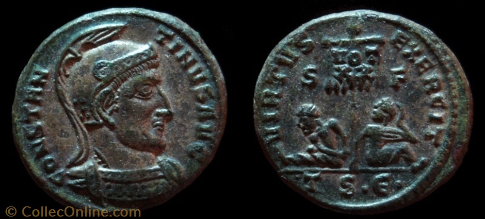 coin ancient b to roman ae3 constantin ier