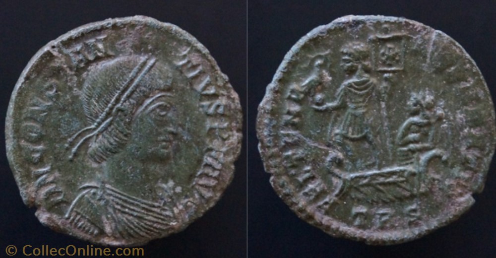 Ae2 Constance II monnaie antique av jc ap romaine ae2 constance ii