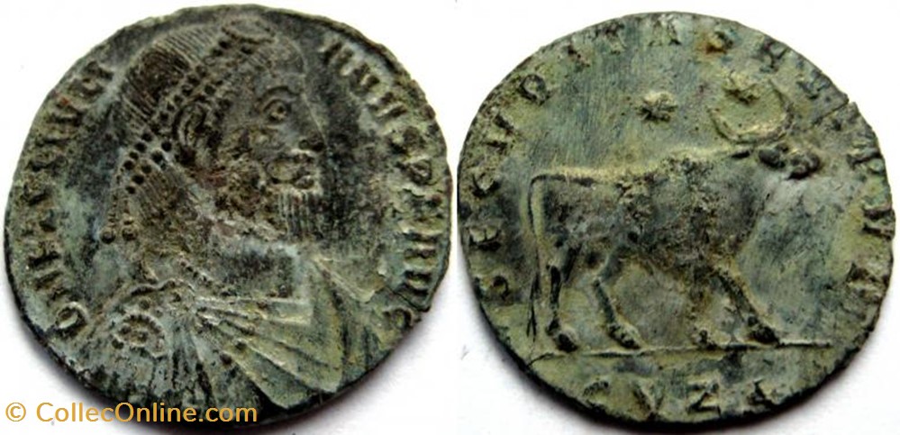 coin ancient c to roman republicain imperial double maiorina julien ii faux moderne