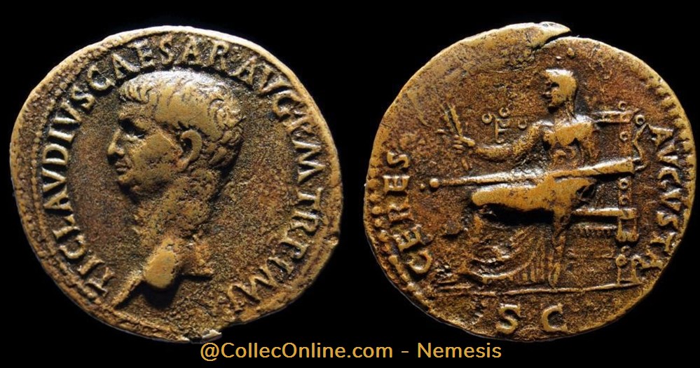 monnaie antique av jc ap romaine republicaine imperiale claude dupondius