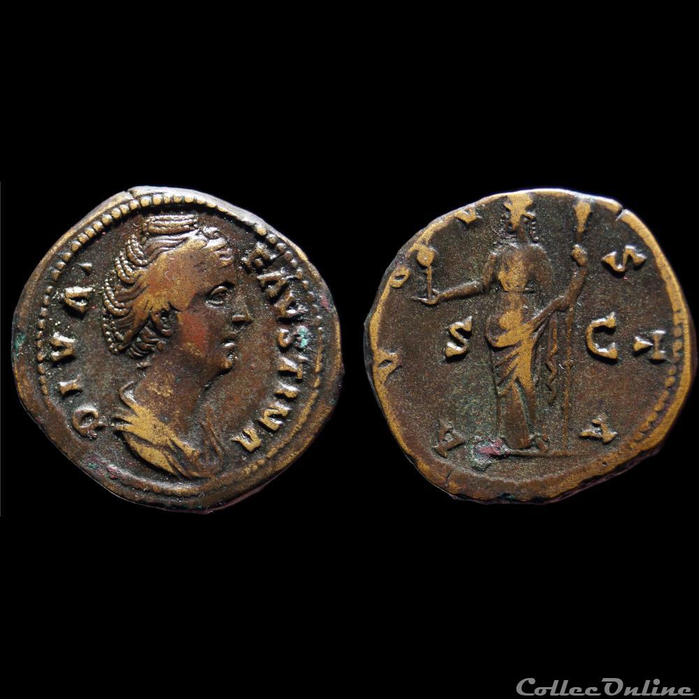 monnaie antique romaine faustine mere dupondius