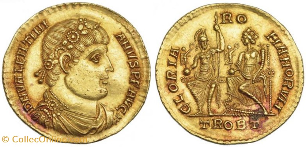 Multiple de 2 solidii Valentinien I FAUX MODERNE coin ancient b c to roman republicain imperial multiple de 2 solidii valentinien i faux moderne