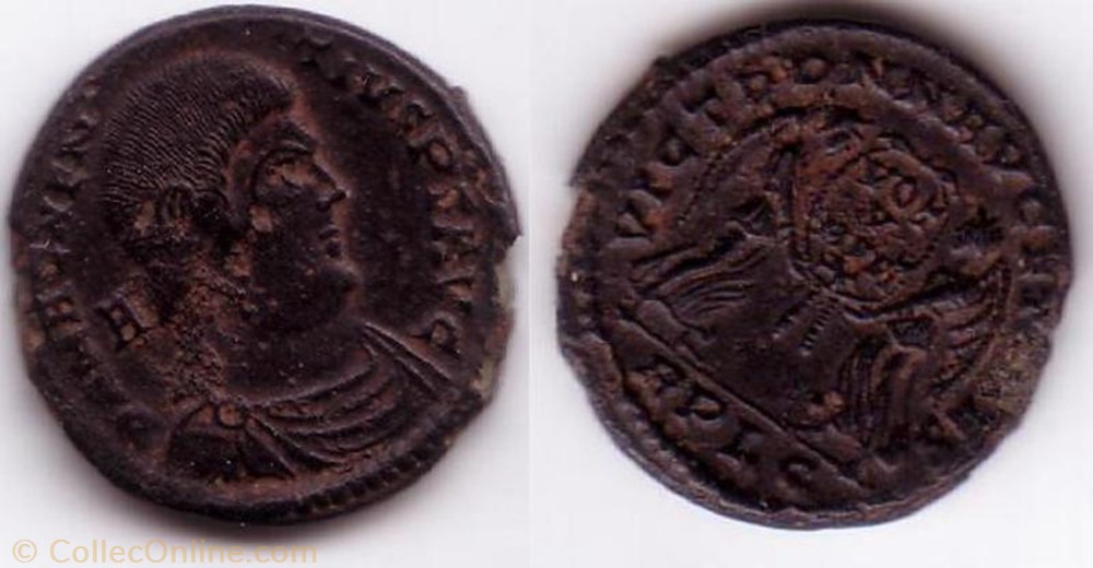 Ae3 Magnence coin ancient b to roman ae3 magnence