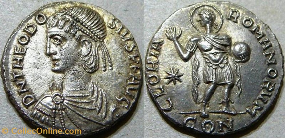 silique Theodose II FAUX MODERNE coin ancient b c to roman republicain imperial silique theodose ii faux moderne