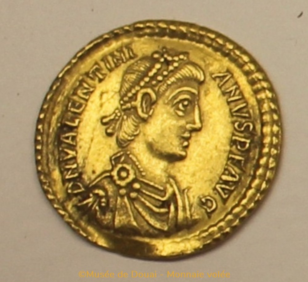 Solidus Valentinien II - Monnaie volée monnaies antiquite av jc ap romaines republicaines imperiales solidus valentinien ii monnaie volee