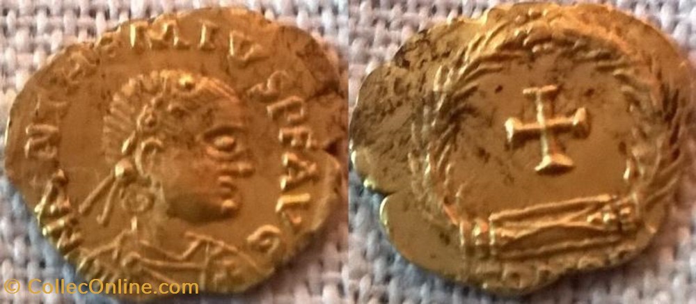 Tremissis Antheme FAUX MODERNE coin ancient b c to roman republicain imperial tremissis antheme faux moderne