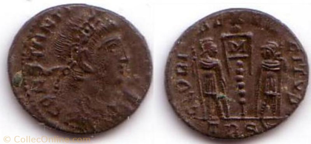 Ae3/4 Constance II monnaie antique av jc ap romaine ae3 4 constance ii