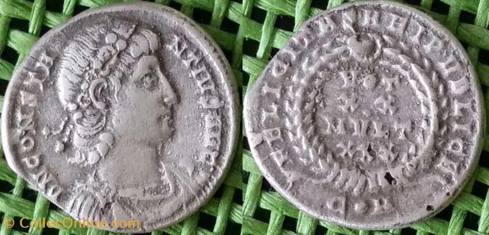 coin ancient b to roman republicain imperial silique constance ii faux moderne