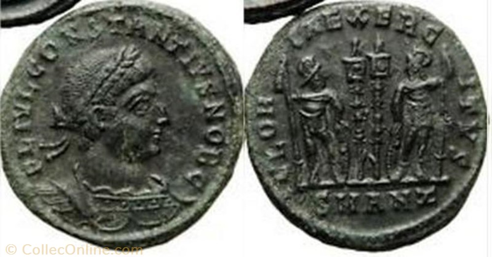 Ae3/4 Constance II monnaie antique av jc ap romaine ae3 4 constance ii