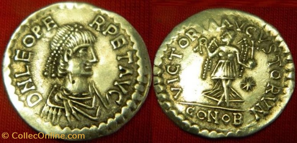 Tremissis Léon Ier FAUX MODERNE coin ancient b c to roman republicain imperial tremissis leon ier faux moderne