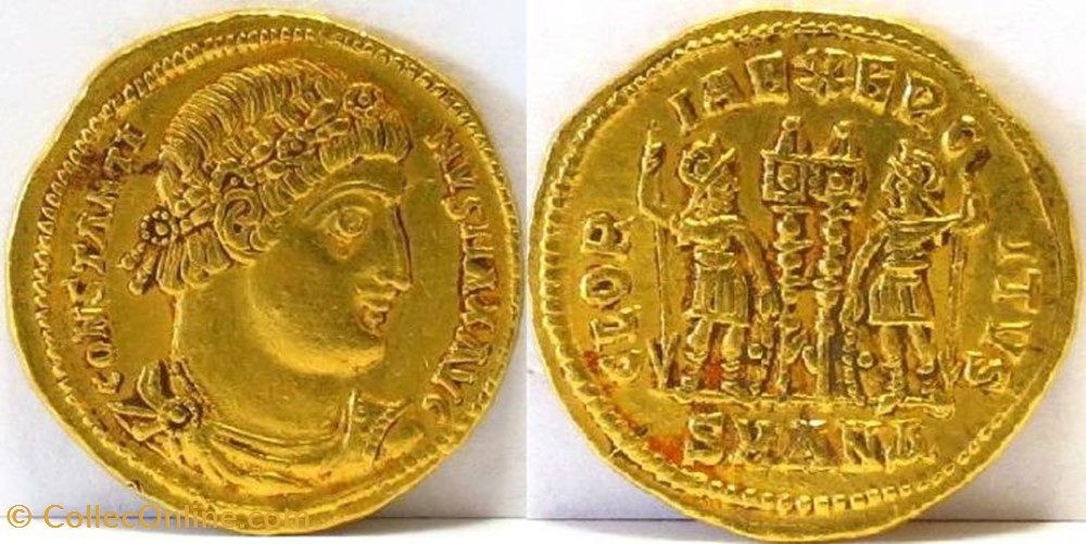Solidus Constantin Ier FAUX MODERNE coin ancient b to roman republicain imperial solidus constantin ier faux moderne