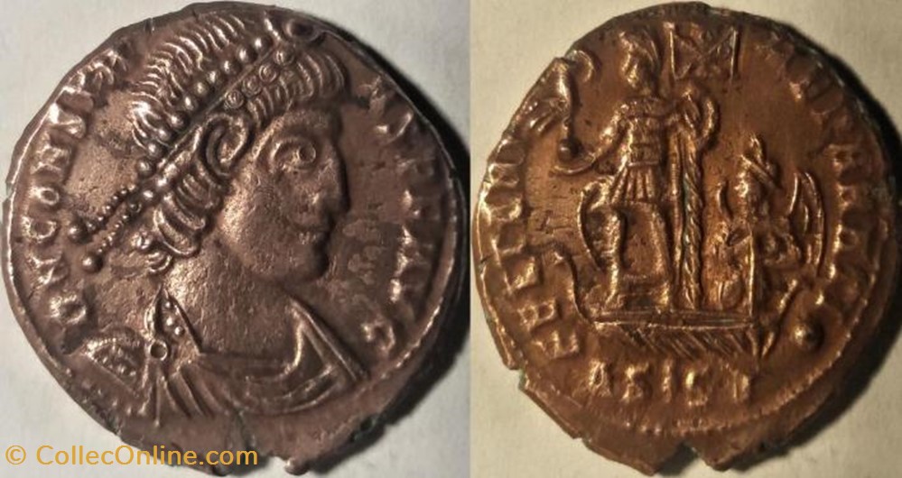 Ae3 Centenionalis Constans FAUX MODERNE coin ancient b to roman republicain imperial ae3 centenionalis constans faux moderne