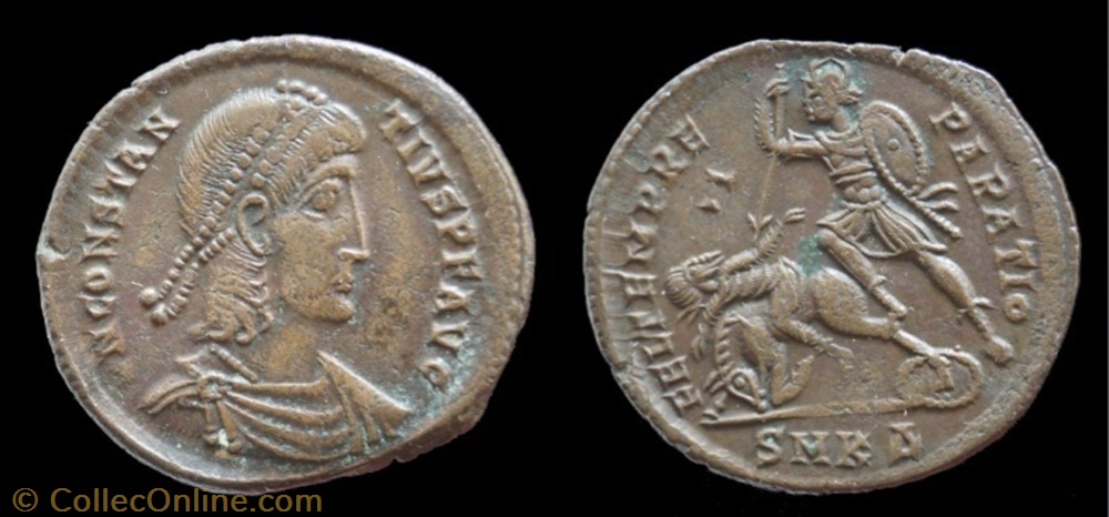 Ae2 Constance II coin ancient b to roman ae2 constance ii