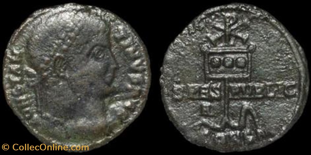 Ae3 Constantin Ier FAUX MODERNE coin ancient b to roman republicain imperial ae3 constantin ier faux moderne