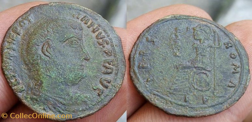 Ae2 Maiorina Nepotien FAUX MODERNE coin ancient b c to roman republicain imperial ae2 maiorina nepotien faux moderne