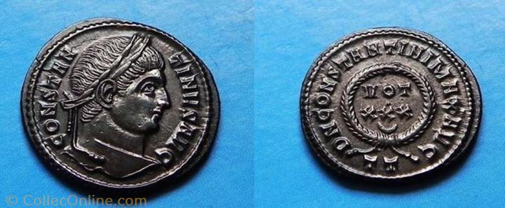 coin ancient b to roman ae3 constantin ier